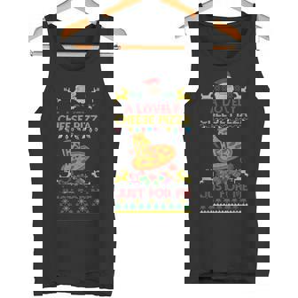Lovely Cheese Pizza Just For Me Christmas Sweater Xmas Tank Top - Monsterry