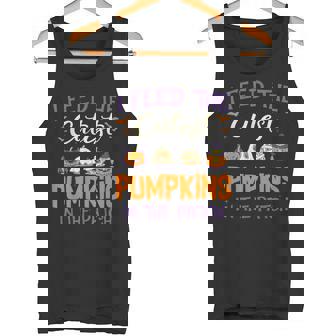 Lunch Lady I Feed The Cutest Pumpkins Lover Halloween Tank Top - Monsterry