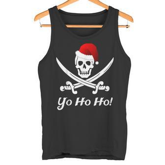 Lustiges Weihnachten Piraten Pirat Weihnachtsmann Hut Yo Ho Tank Top - Geschenkecke