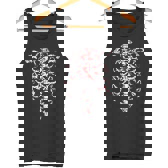 Macabre Bloody Ribcage Skeleton Tank Top - Monsterry
