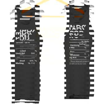 Maddox Arkansas Proud Nutrition Facts Tank Top - Monsterry