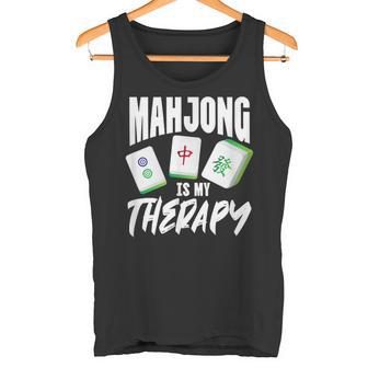 Mahjong Is My Therapy Tank Top - Monsterry
