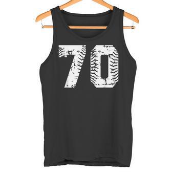 Maillot De Baseball Numéro 70 Grunge Lucky Number Débardeur e - Cadeauxyz