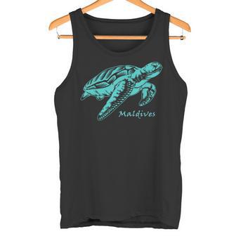 Malediven Meeresschildkröte Korallenriff Lagune Souvenir Tank Top - Geschenkecke