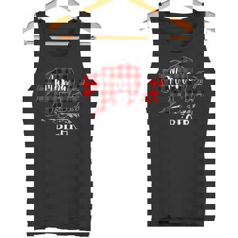 Mama Bear Buffalo Red Plaid Christmas Pajama Family Outfits Tank Top - Monsterry