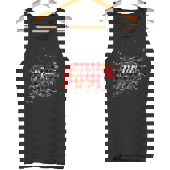 Mama Bear Red Plaid Christmas Pajama Family Tank Top - Monsterry