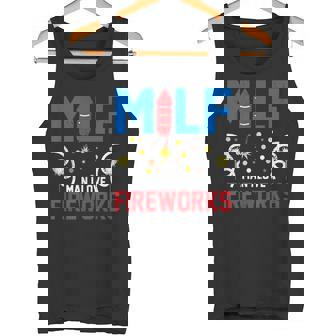 Man I Love Fireworks USA Flag 4th Of July Pyrotechnic Tank Top - Monsterry
