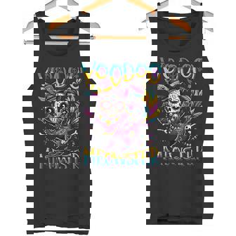 Mardi Gras Cat Voodoo Meowster Pun For Cat Moms And Dads Tank Top - Monsterry