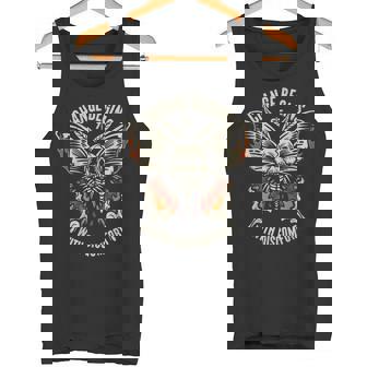 The Mariposa Butterfly Skull Change Begin With Discomfort Tank Top - Monsterry