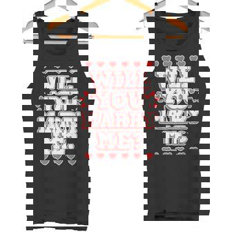Marriage Proposal Design For Valentine's Day Will You Marry Me Tank Top - Monsterry