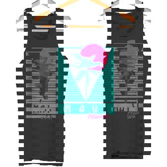 Maui Hawaii Palm Trees Surf Vintage Retro Hawaiian Islands Tank Top Tank Top - Monsterry