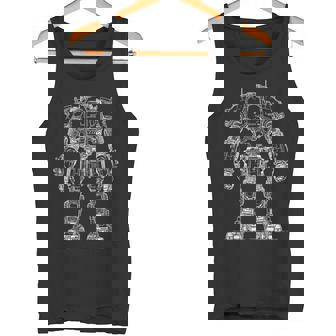Mech Robot Tee Sci-Fi Robot Cool Mech Tank Top - Monsterry