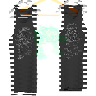 Mecha Retro Mech Robot Gaming Video Gamer 80s Graphic Tank Top - Monsterry
