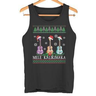 Mele Kalikimaka Hawaiian Christmas Ukulele Ugly Tank Top - Geschenkecke