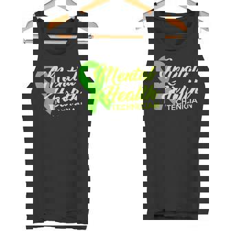 Mental Health Technician Green Ribbon Tank Top - Monsterry