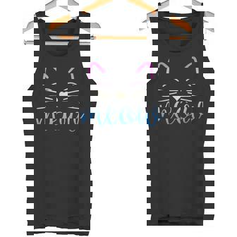 Meow Cute Cat Face Quote For Cat Fans Tank Top - Monsterry