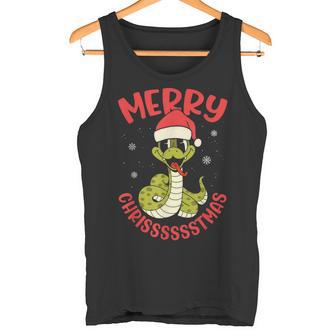 Merry Chrisssstmas Snake Cute Snake Christmas Tank Top - Geschenkecke