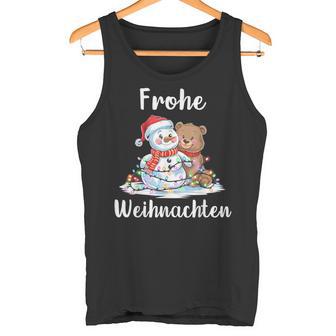 Merry Christmas Snowman Christmas Bear Christmas Eve Tank Top - Geschenkecke