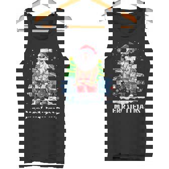 Merry Liftmas Santa Claus Gym Fitness Weightlifting Tank Top - Monsterry