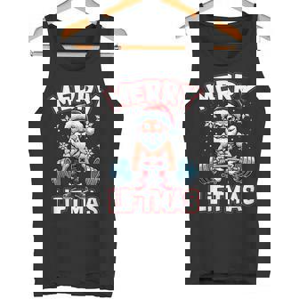 Merry Liftmas Santa Claus Workout Gym Fitness Tank Top - Monsterry