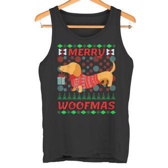 Merry Woofmas Dachshund Christmas Jumper Tank Top - Geschenkecke