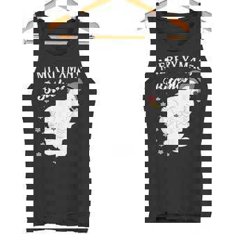 Merry Xmas Bitches Raunchy Snowman Farting Snowflakes Tank Top - Monsterry