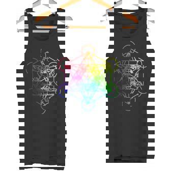 Metatron Cubo Geometría Sagrada Yoga Metatron Cubo Sagrado Geométrico Meditación Yoga Camiseta sin mangas - Regaloses