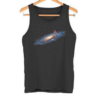 Milky Way Galaxy Universe Location Pin Space Cosmic Tank Top - Geschenkecke