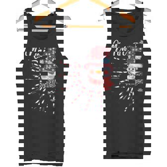 Mimi Snowman Candy Cane Christmas Decorations Red Plaid Xmas Tank Top - Monsterry