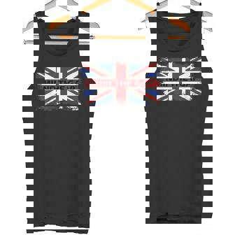 Mind The Gap Union Jack London Flag British Britain T-Shirt Tank Top - Monsterry