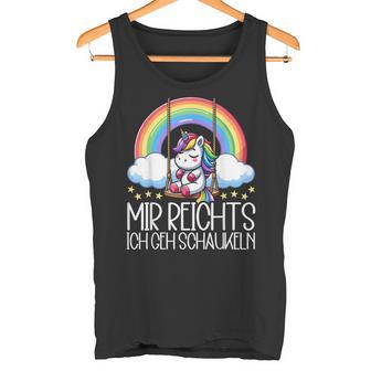 Mir Reichts Ich Geh Schaukeln Unicorn Partner Look Tank Top - Geschenkecke