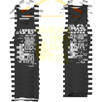 My Mom Wears Combat Boots Dog Tags Proud Military Son Tank Top - Monsterry