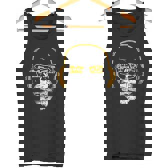 Mono Con Auriculares De Dj Y Gafas De Sol Mono Camiseta sin mangas - Regaloses