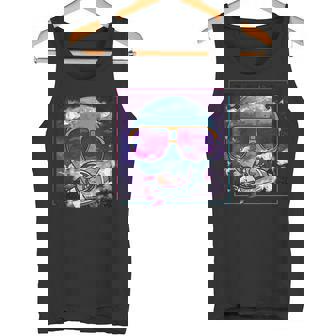 Moon With Sunglasses Astronaute Moon Space Rocket Graphic Débardeur e - Cadeauxyz