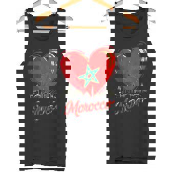 Morocco Flag Heart Moroccan Pride Tank Top - Monsterry