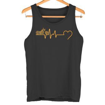 Motorcycle Heartbeat Biker Ecg Line Frequency Motorcyclist Tank Top - Geschenkecke