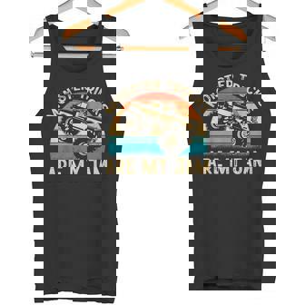 Motores Retro De Monster Truck Are My Jam Retro Al Atardecer Camiseta sin mangas - Regaloses