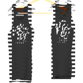 Mrs Est 2024 Just Married Wedding Couples Mr & Mrs Bride Tank Top - Monsterry