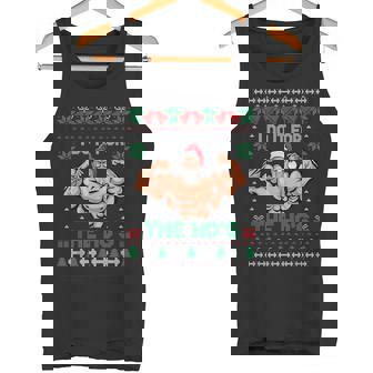 Muscle Santa I Do It For The Hos Ugly Christmas Sweater Tank Top - Monsterry
