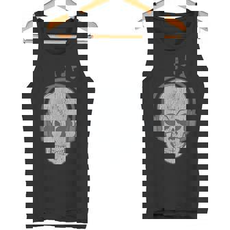Music Skull DJ Disc Jockey Melophile Melomaniac Halloween Tank Top - Monsterry