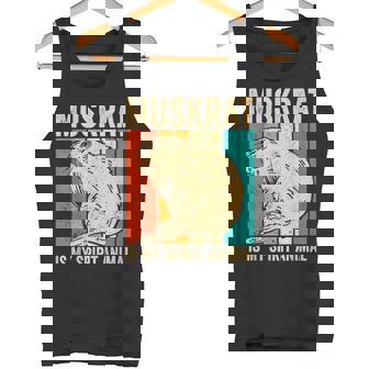 Muskrat Is My Spirit Animal Retro Tank Top - Monsterry