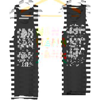 Nana Claus Tree Cake Cookie Santa Christmas Party Snowflake Tank Top - Monsterry