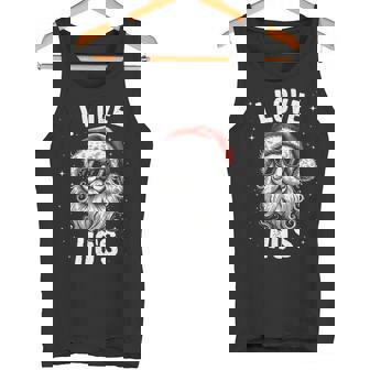 Naughty Rude Santa In Sunglasses I Love Hos Tank Top - Monsterry