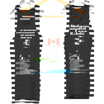 Newfoundland Labrador Puffins Sea Cliffs Canada Trip Flag Tank Top Tank Top - Monsterry