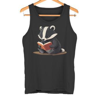 Nice Badger Reads A Book Reads Badger Tank Top - Geschenkecke