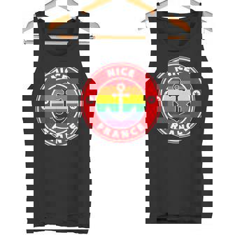 Nice France Beach Vintage Retro Sailing Holiday Sun Souvenir Tank Top - Monsterry