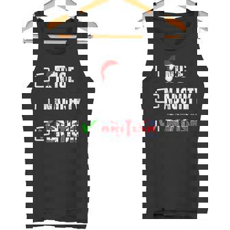 Nice Naughty British Christmas List Santa United Kingdom Tank Top - Monsterry