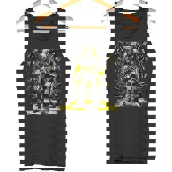 Ninja Mech Cyber Sci-Fi Mech-Warrior Sci-Fi Robot Tank Top Tank Top - Monsterry