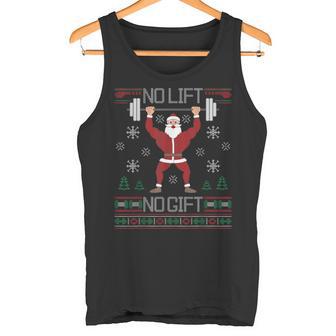 No Lift No Ugly Christmas Jumper Gym Santa Tank Top - Geschenkecke