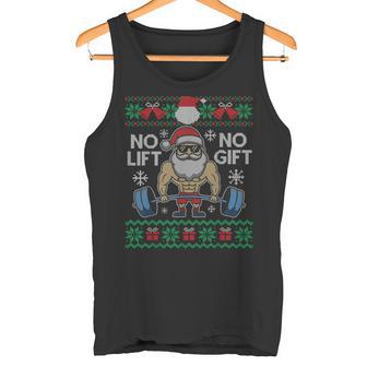 No Lift No Ugly Christmas Santa Gym Tank Top - Geschenkecke